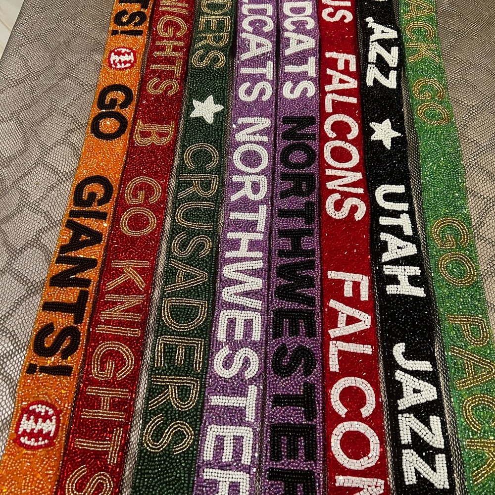 Custom Beaded adjustable bag straps